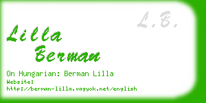 lilla berman business card